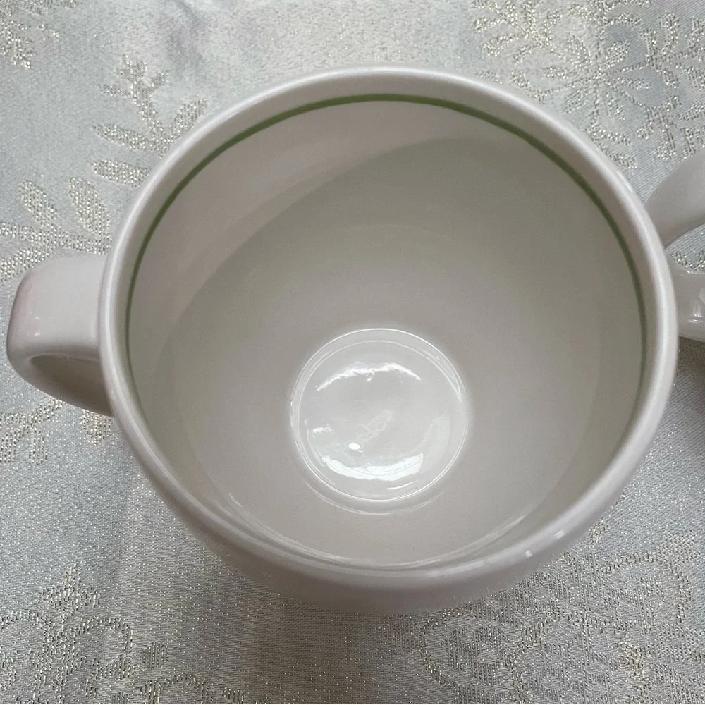 Starbucks Barista 2003 White Ceramic Coffee Mugs x2